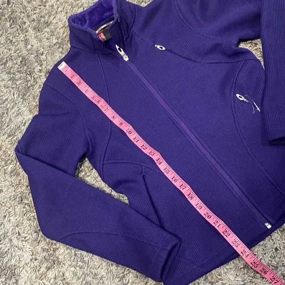 Spyder zip front long sleeve, women’s purple jacket, size small - Picture 5 of 13